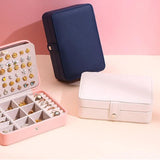 PU Leather Jewelry Storage Box Travel Organizer Display Case