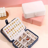 PU Leather Jewelry Storage Box Travel Organizer Display Case