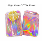50pc Translucent Holographic Flash Rainbow Ziplock Bags
