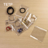50Pcs Mini Jewelry Pendant Ziplock Bags Transparent PVC Retail Accessory Display