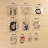 50Pcs Mini Jewelry Pendant Ziplock Bags Transparent PVC Retail Accessory Display