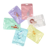 100PCS Flat Glossy Plastic Hanging Bags Resealable Gift Pouches