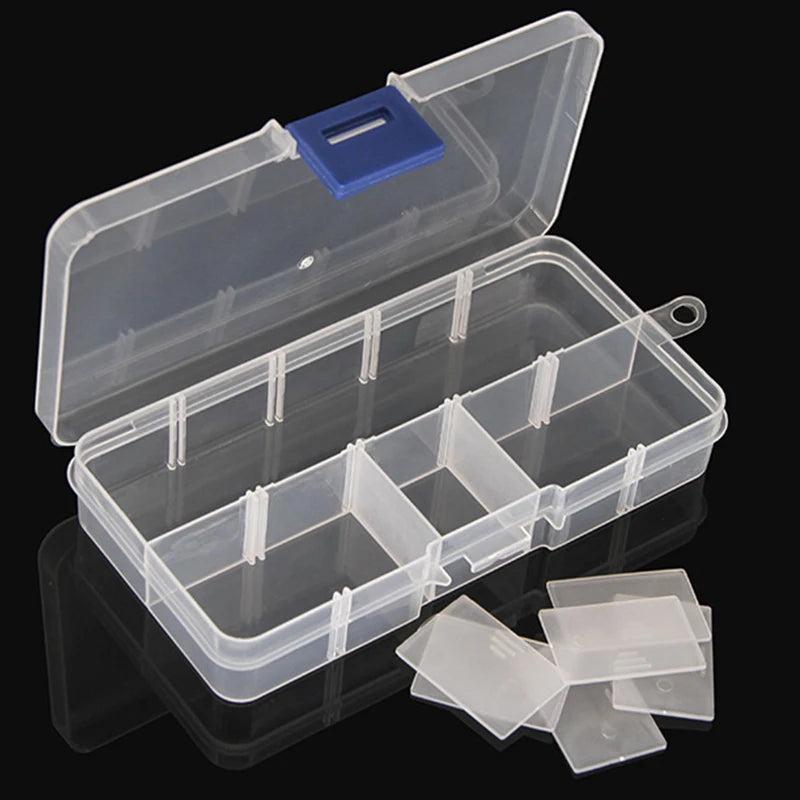 Portable Plastic Box Screw Holder Case Jewelry Earring Display Case