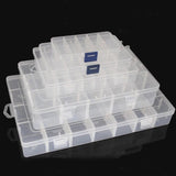 Portable Plastic Box Screw Holder Case Jewelry Earring Display Case