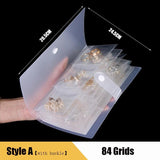 Transparent Jewelry Storage Book Plastic Organizer Bag Rings Earring Display