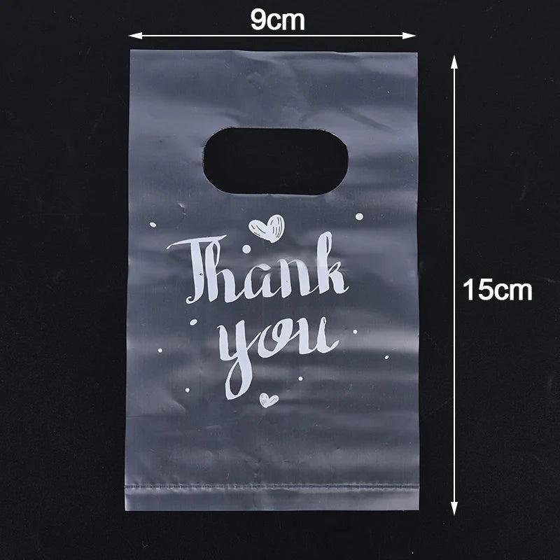 100pcs Thank you Plastic Gift Bags Christmas Party Favor Bag
