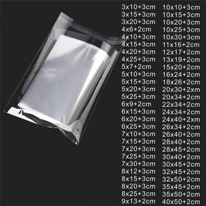 Self Sealing Small Poly OPP Plastic Bags Jewelry Gift Packing
