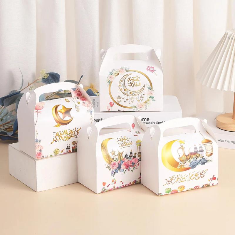 4Pcs Eid Mubarak Ramadan Kareem Cake Bags Islamic Party DIY Decoration
