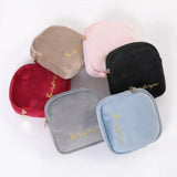 Flannel Makeup Bag Coin Purse Diaper Sanitary Napkin Storage Bag