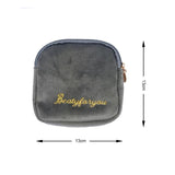 Flannel Makeup Bag Coin Purse Diaper Sanitary Napkin Storage Bag