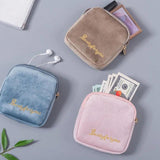 Flannel Makeup Bag Coin Purse Diaper Sanitary Napkin Storage Bag
