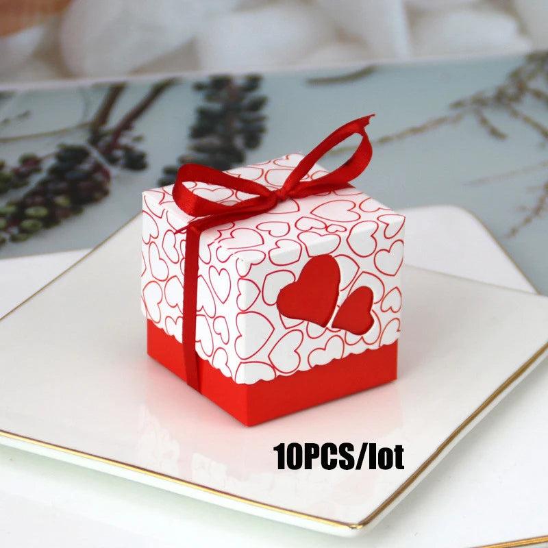 10pcs Love Heart Candy Boxes for Birthday Baby Shower Wedding Party