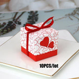 10pcs Love Heart Candy Boxes for Birthday Baby Shower Wedding Party