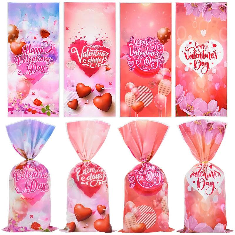 Valentines Gift Bags Heart Candy Treat Bag Wedding Favor Pouch
