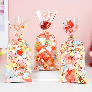 Valentines Gift Bags Heart Candy Treat Bag Wedding Favor Pouch