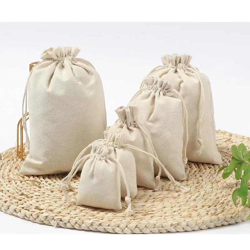 Gift Bags Pouch Drawstring Wedding Favor Linen Jute Sack Jewelry Storage