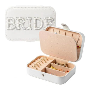 Necklace Storage Box with Artificial Pearl Decor