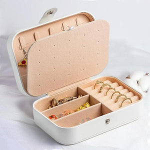 Necklace Storage Box with Artificial Pearl Decor