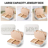 Necklace Storage Box with Artificial Pearl Decor
