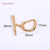 18K Plated Irregular Toggle Clasp for DIY Jewelry Making