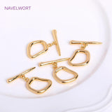 18K Plated Irregular Toggle Clasp for DIY Jewelry Making