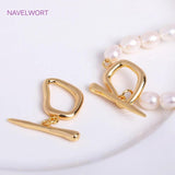 18K Plated Irregular Toggle Clasp for DIY Jewelry Making