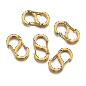 Stainless Steel S Buckle Spring Lobster Clasps Hooks for Jewelry Making