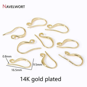 5Pairs 14K/18K Plated Earring Hooks Earwire DIY Jewelry Making Findings
