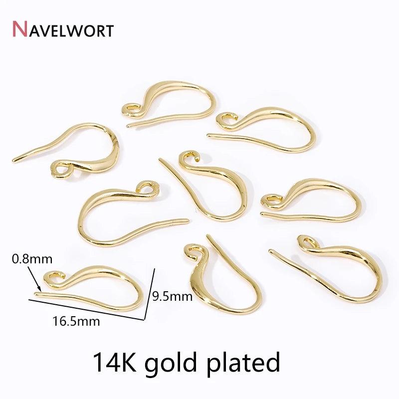 5Pairs 14K/18K Plated Earring Hooks Earwire DIY Jewelry Making Findings
