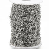 1M Stainless Steel 4mm Love Heart Chains for DIY Jewelry Making