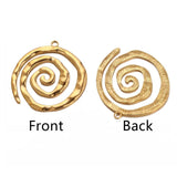 3pcs Circle Spiral Pattern Embossed Charms for DIY Jewelry Making