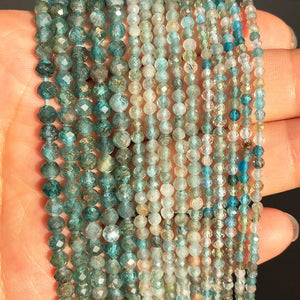 Faceted Stone Beads 2mm 3mm 4mm Sapphire Lapis Lazuli Chalcedony Spacer