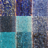 Faceted Stone Beads 2mm 3mm 4mm Sapphire Lapis Lazuli Chalcedony Spacer