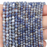 Faceted Stone Beads 2mm 3mm 4mm Sapphire Lapis Lazuli Chalcedony Spacer