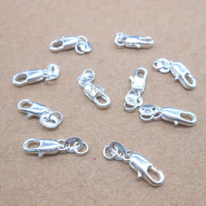 20PCS 925 Sterling Silver Lobster Clasps + Opening Jump Rings for Necklace