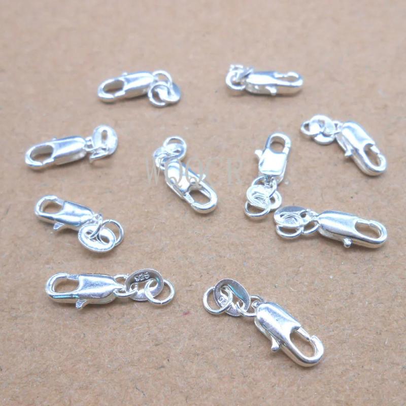 20PCS 925 Sterling Silver Lobster Clasps + Opening Jump Rings for Necklace