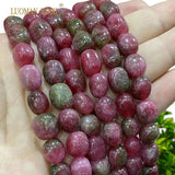 8x12MM Oval Chalcedony Rubellite Red Natural Stone Beads