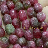 8x12MM Oval Chalcedony Rubellite Red Natural Stone Beads