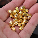 30pcs Plated Oval 4x7mm-7x12mm Brass Beads Lot