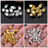 30pcs Plated Oval 4x7mm-7x12mm Brass Beads Lot