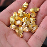 30pcs Plated Oval 4x7mm-7x12mm Brass Beads Lot