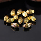 30pcs Plated Oval 4x7mm-7x12mm Brass Beads Lot