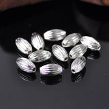 30pcs Plated Oval 4x7mm-7x12mm Brass Beads Lot