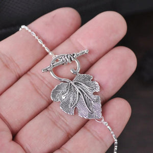 5 Sets Grape Leaf Tibetan Silver Clasps Hooks for Jewelry Making