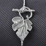 5 Sets Grape Leaf Tibetan Silver Clasps Hooks for Jewelry Making