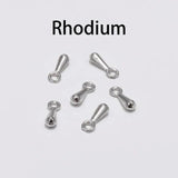 200pcs Copper Water Drop Pendant End Beads Tail Extender Chain