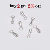 200pcs Copper Water Drop Pendant End Beads Tail Extender Chain