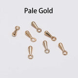 200pcs Copper Water Drop Pendant End Beads Tail Extender Chain