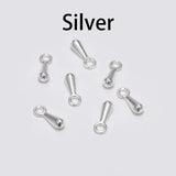 200pcs Copper Water Drop Pendant End Beads Tail Extender Chain