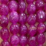 8x12MM Dark Rose Red Chalcedony Loose Spacer Beads